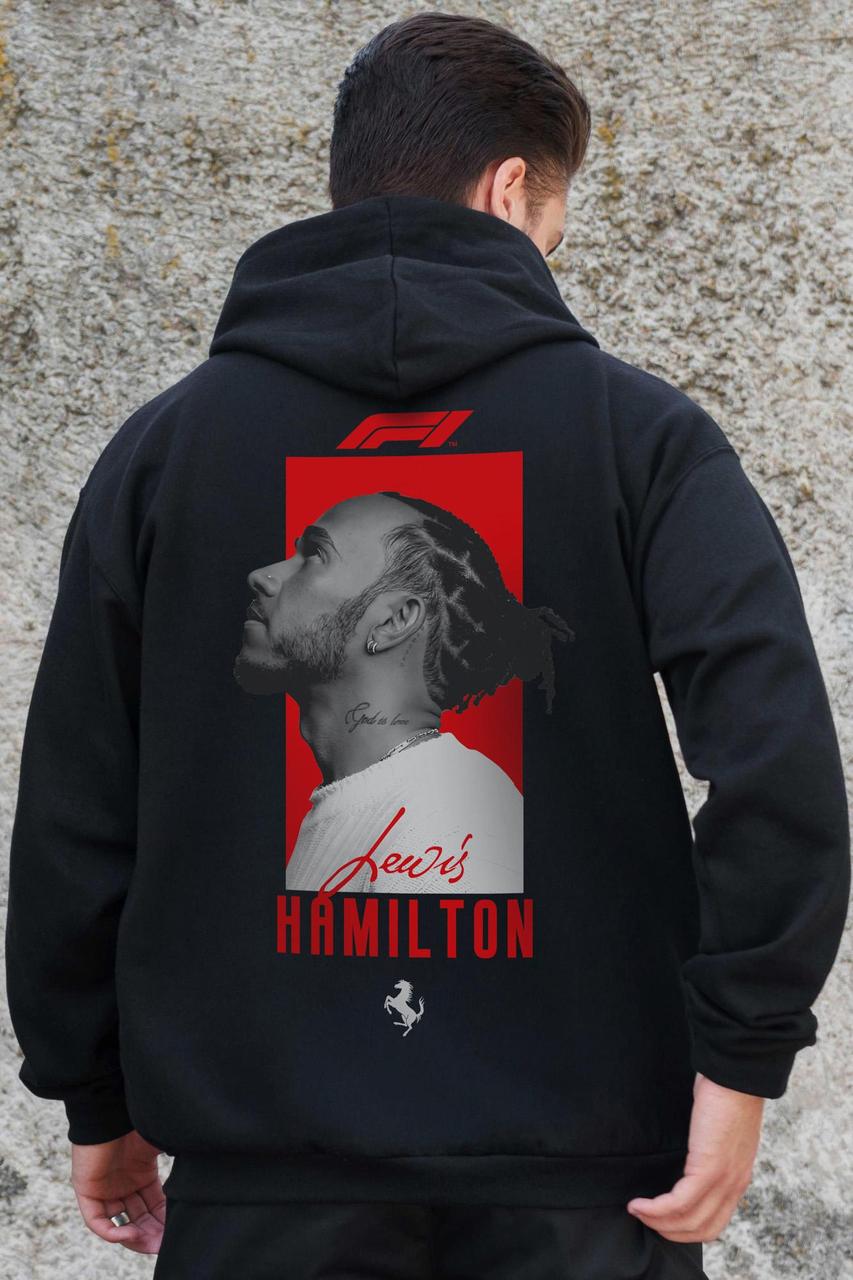 Чоловіче Утеплене Зіп Худі На Флісі Зіпер З Принтом Hamilton Without Kane Black