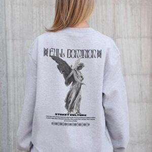 Жіночий Утеплений Оверсайз Світшот На Флісі З Принтом Without Dominion Gray