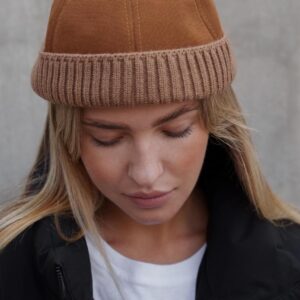 Жіноча Хутряна Кепка Докер Without Snake Brown