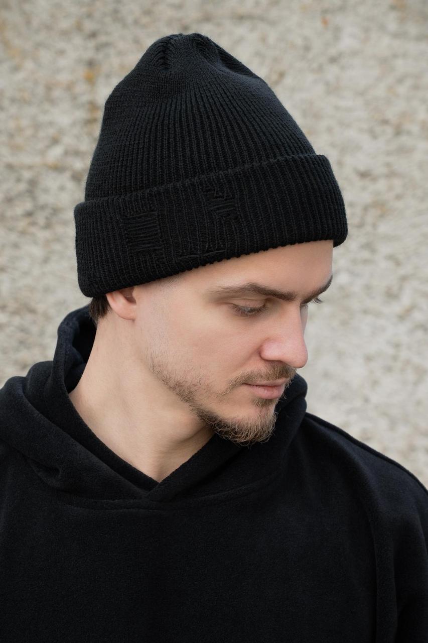 Чоловіча Трикотажна Шапка Without Prestige Destroyed Black