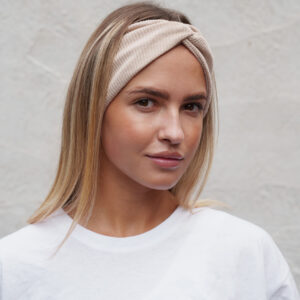 Жіноча Пов´язка На Голову В Рубчик Without Horizon Light Beige