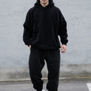 Мужской Флисовый Костюм Спортивный Without Utopia Black