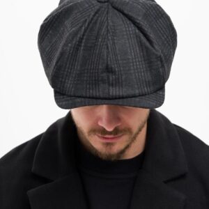 Чоловіча Кепка Хуліганка У Клітинку Without Alfi Black