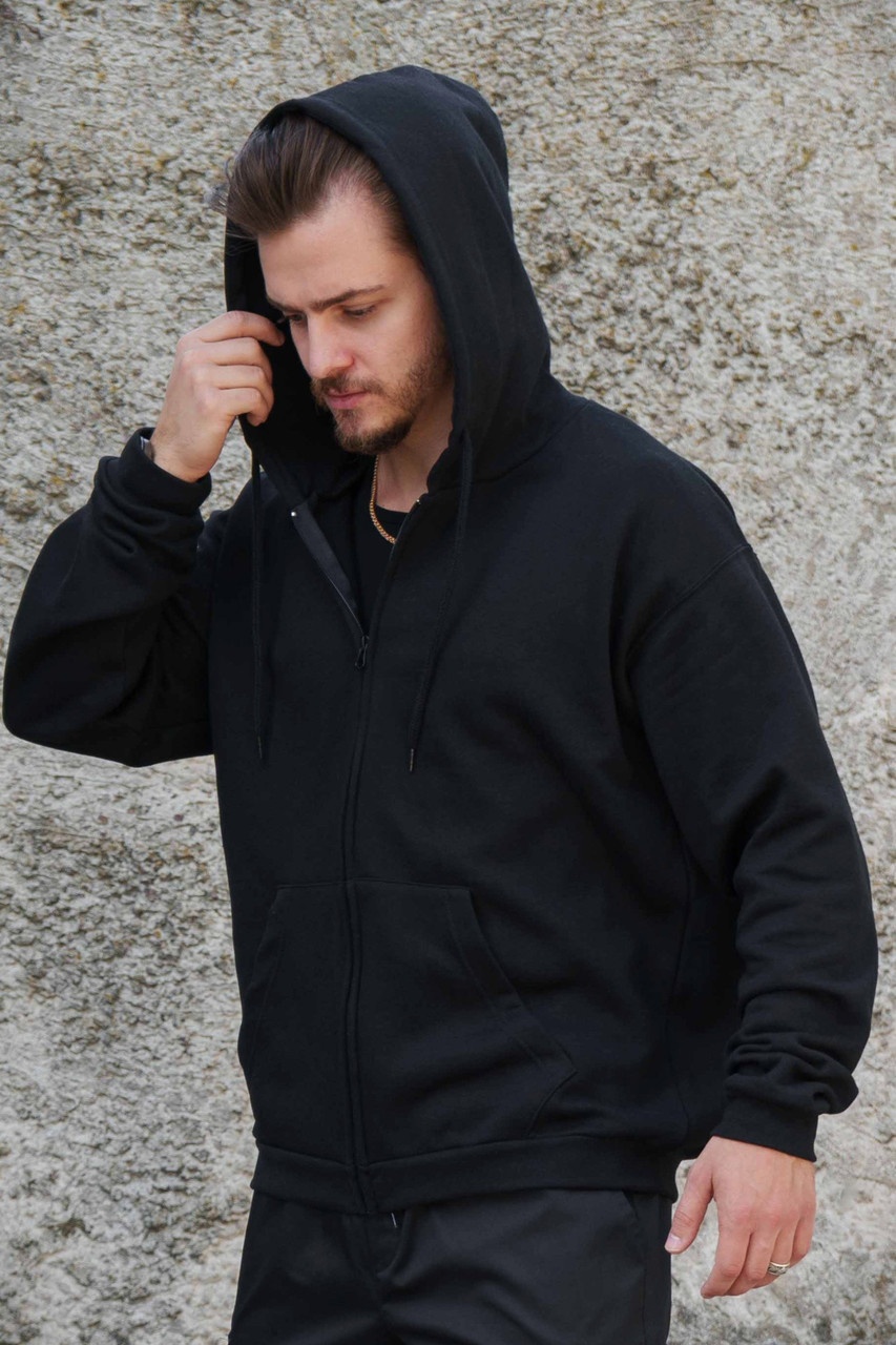 Чоловіче Утеплене Зіп Худі На Флісі Зіпер Without Kane Black