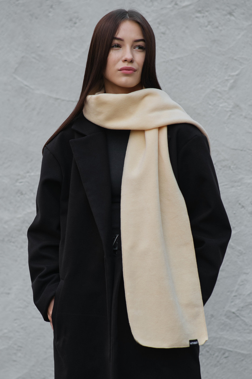 Флісовий Шарф Without Long Beige Woman