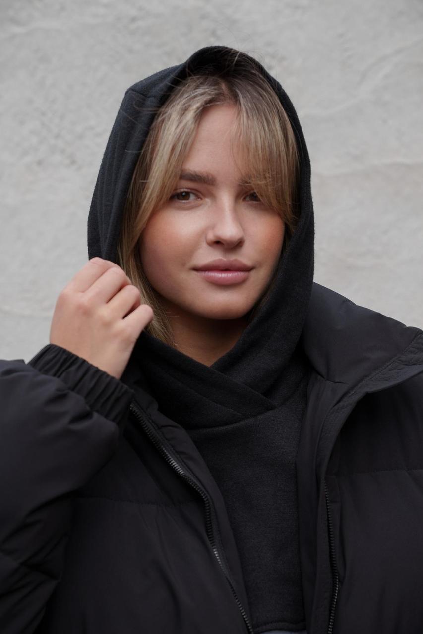 Тепла Шапка Капюшон Капор Текстильний На Флісі Without Mathilda Black Woman