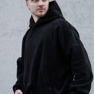 Чоловіче Флісове Оверсайз Худі Толстовка З Капюшоном Without Soprano Black