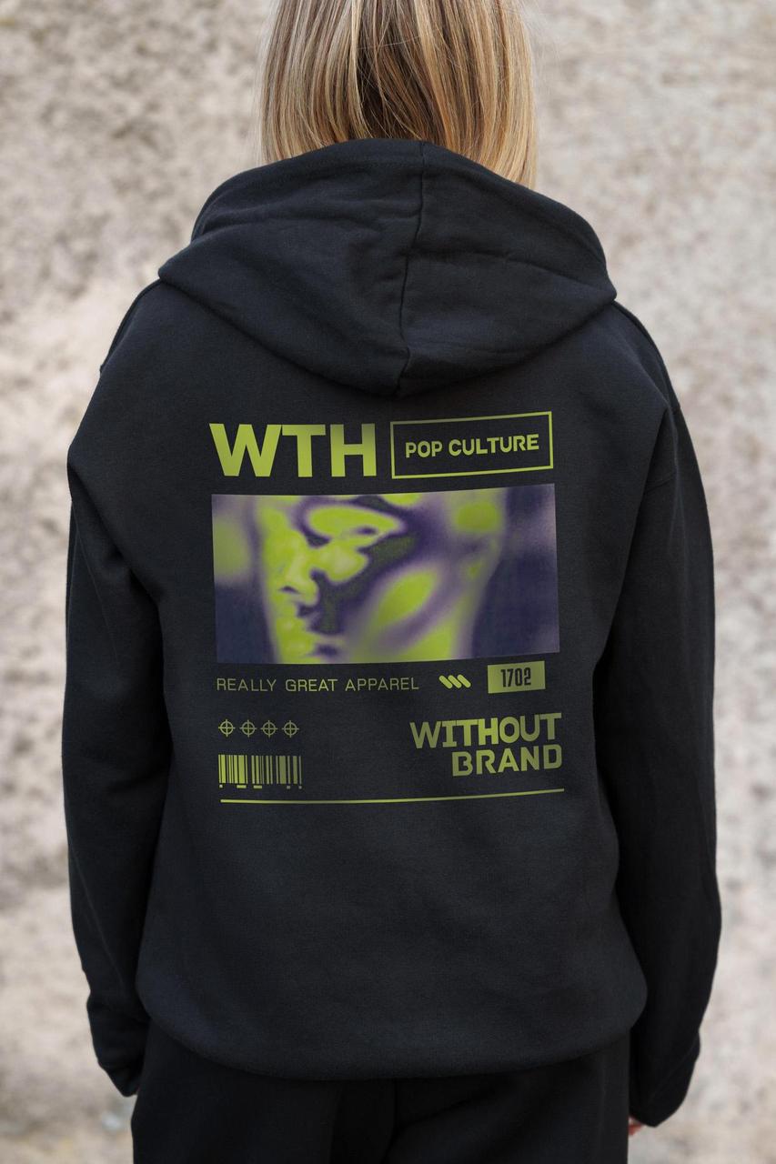 Жіноче Утеплене Зіп Худі На Флісі Зіпер З Принтом Pop Culture Without Kane Black