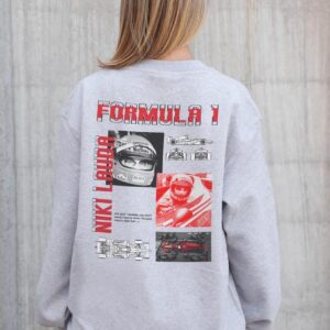 Жіночий Утеплений Оверсайз Світшот На Флісі З Принтом Without Lauda Gray