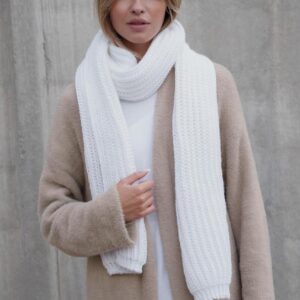 Женский Теплый Вязаный Шарф Without Carry White