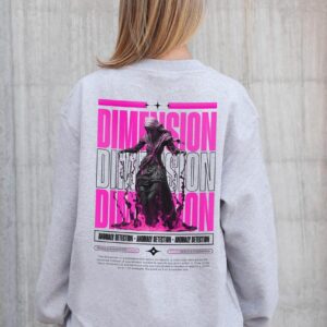 Жіночий Утеплений Оверсайз Світшот На Флісі З Принтом Without Dimension Gray