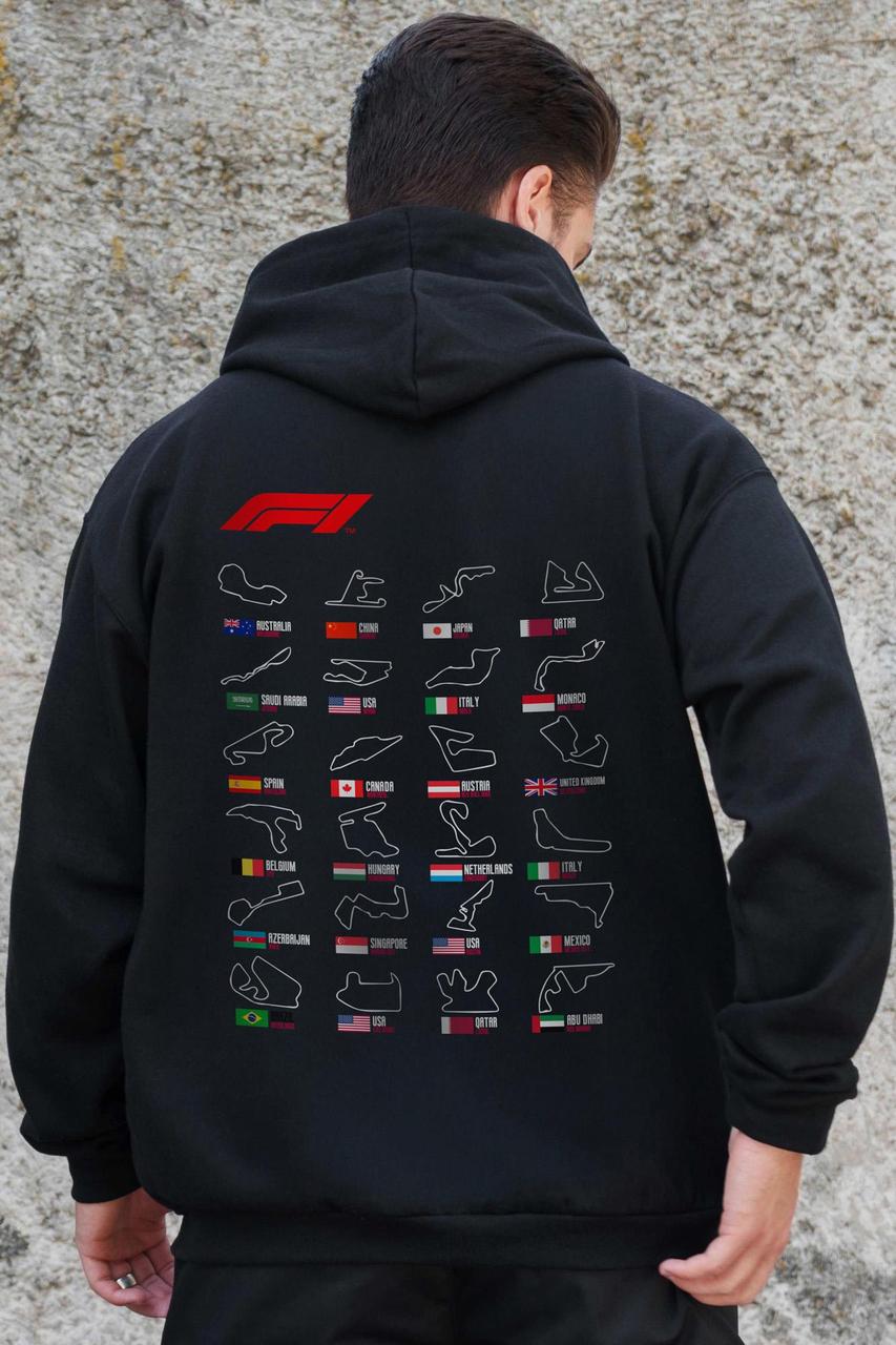 Чоловіче Утеплене Зіп Худі На Флісі Зіпер З Принтом Track Without Kane Black