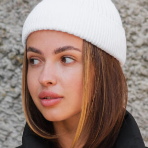 Утеплена Трикотажна Шапка Біні Докер На Флісі Without Gvido White Woman