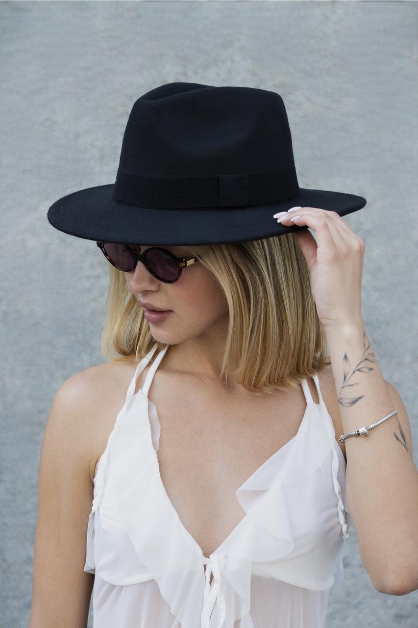 Жіночий Капелюх Fedora З Стрічкою Black