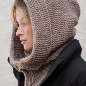 Тепла Шапка Капюшон Вязаний Капор Without Lisa Brown Woman