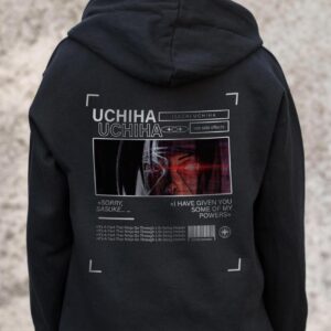 Жіноче Утеплене Зіп Худі На Флісі Зіпер З Принтом Uchiha Without Kane Black