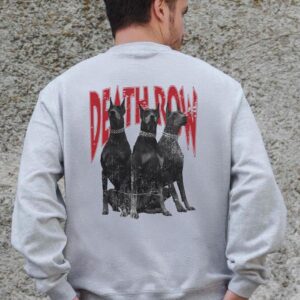 Чоловічий Утеплений Оверсайз Світшот На Флісі З Принтом Without Deathrow Gray