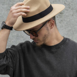 Чоловічий Капелюх Fedora З Стрічкою Beige