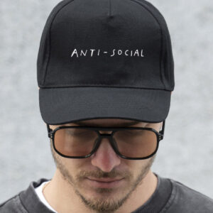 Чоловіча Кепка Бейсболка Тракер Without З Принтом AntiSocial Black