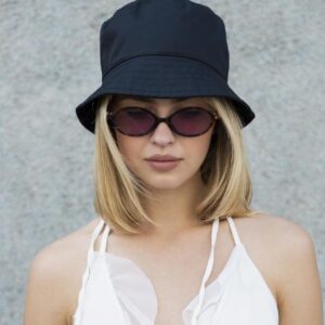 Жіноча Базова Однотонна Чорна Літня Панама Without Basic