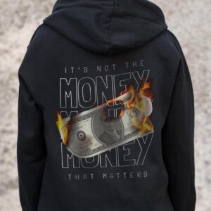 Жіноче Утеплене Зіп Худі На Флісі Зіпер З Принтом Fire Without Kane Black