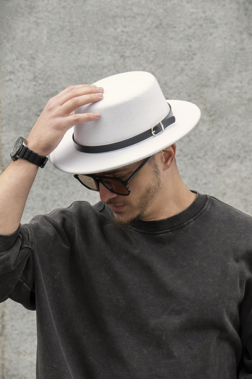 Чоловічий Капелюх Without Walter З Ремінцем White