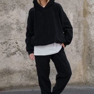 Жіночий Флісовий Спортивний Костюм Without Utopia Black