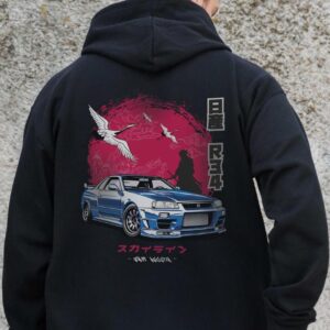 Чоловіче Утеплене Зіп Худі На Флісі Зіпер З Принтом Skyline Without Kane Black