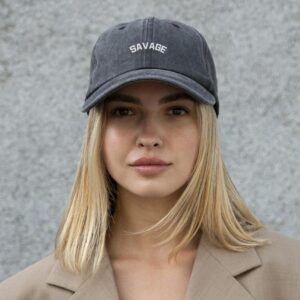 Жіноча Кепка Бейсболка Vintage Without З Принтом Savage Black