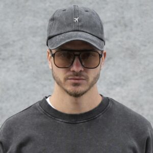 Чоловіча Кепка Бейсболка Vintage Without З Принтом Plane Black