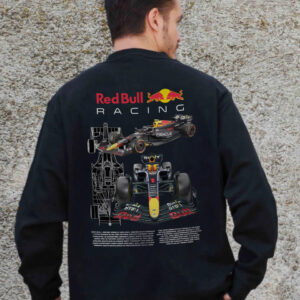 Чоловічий Утеплений Оверсайз Світшот На Флісі З Принтом Without Redbull Black