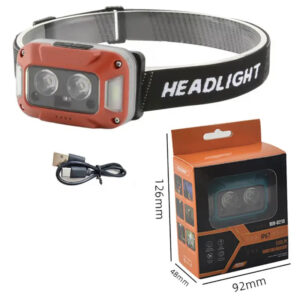 Ліхтар налобний WH-0218-XPG(white+yellow)+SMD(red), Налобний ліхтар для туризму риболовлі та полювання