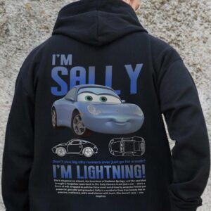 Чоловіче Утеплене Зіп Худі На Флісі Зіпер З Принтом Sally Without Kane Black