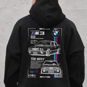 Чоловіче Оверсай Худі Толстовка На Флісі З Капюшоном Та Принтом Without BMW Black