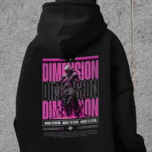 Жіноче Оверсай Худі Толстовка На Флісі З Капюшоном Та Принтом Without Dimension Black