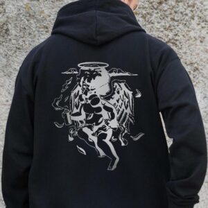 Чоловіче Утеплене Зіп Худі На Флісі Зіпер З Принтом Respirator Without Kane Black