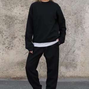 Жіночий Утеплений Оверсайз Світшот На Флісі Without Solo Black