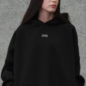 Жіноче Оверсай Худі Толстовка На Флісі З Капюшоном Та Принтом Without 1702 Black