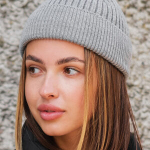 Утеплена Трикотажна Шапка Біні Докер На Флісі Without Gvido Gray Woman