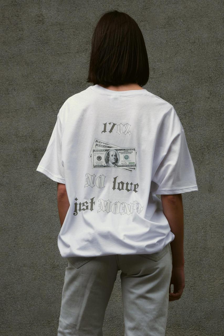 Жіноча Оверсайз Футболка З Принтом Without Dollar White