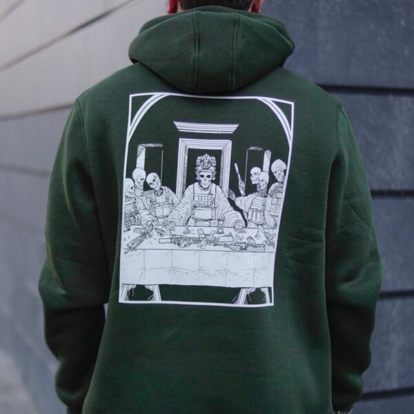 Худі чоловічий на флісі з принтом Weapon Deale торговець зброєю , Хакі, SGHUDI19981