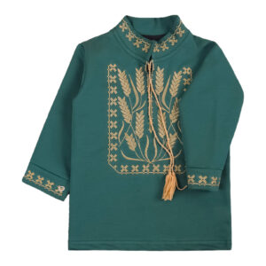 Вишиванка для хлопчиків "Колоски", Ізумрудний, 92 (2 роки)