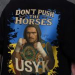 Чоловіча Оверсайз Футболка Without З Принтом Dont Push The Horses Black