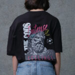 Жіноча Оверсайз Футболка З Принтом Without Feelings Black