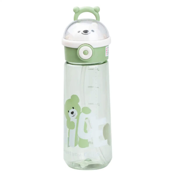 Пляшка для води 620 мл з трубочкою багаторазова Зелена HP17300GR