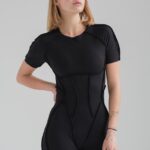 Жіночий Спортивний Комбінезон З Ефектом Push Up Та Відкритою Спиною Without Retrit Black