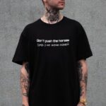 Чоловіча Оверсайз Футболка Without З Принтом Не Гони Коней Black