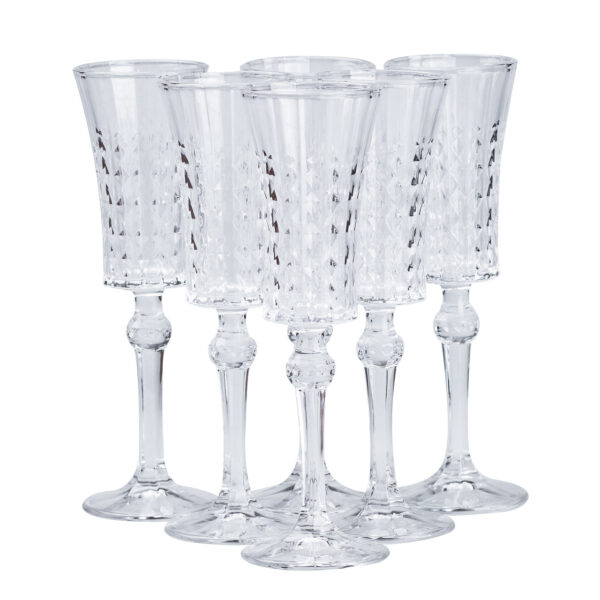 Набір келихів для шампанського 6 шт по 150 мл прозорий HP4156