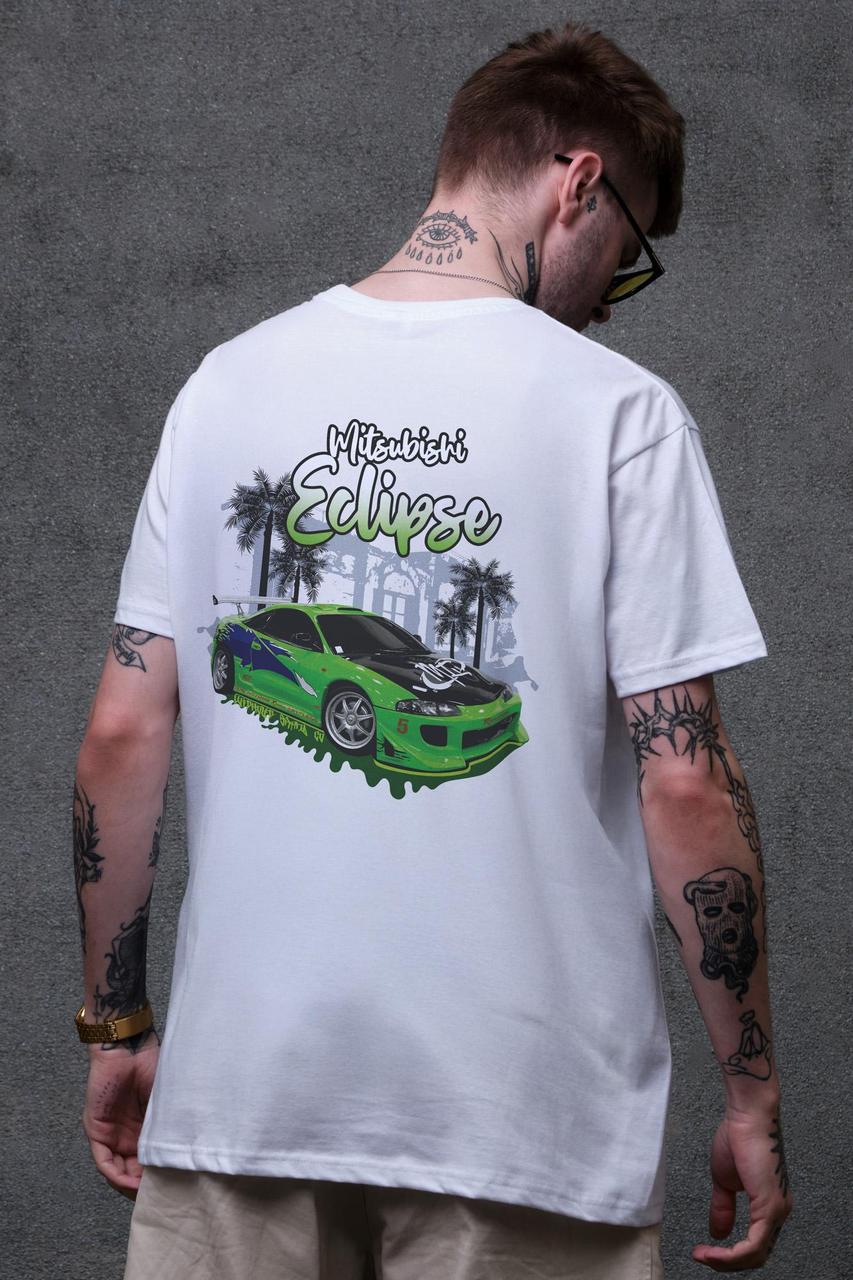 Чоловіча Оверсайз Футболка З Принтом Without Eclips White