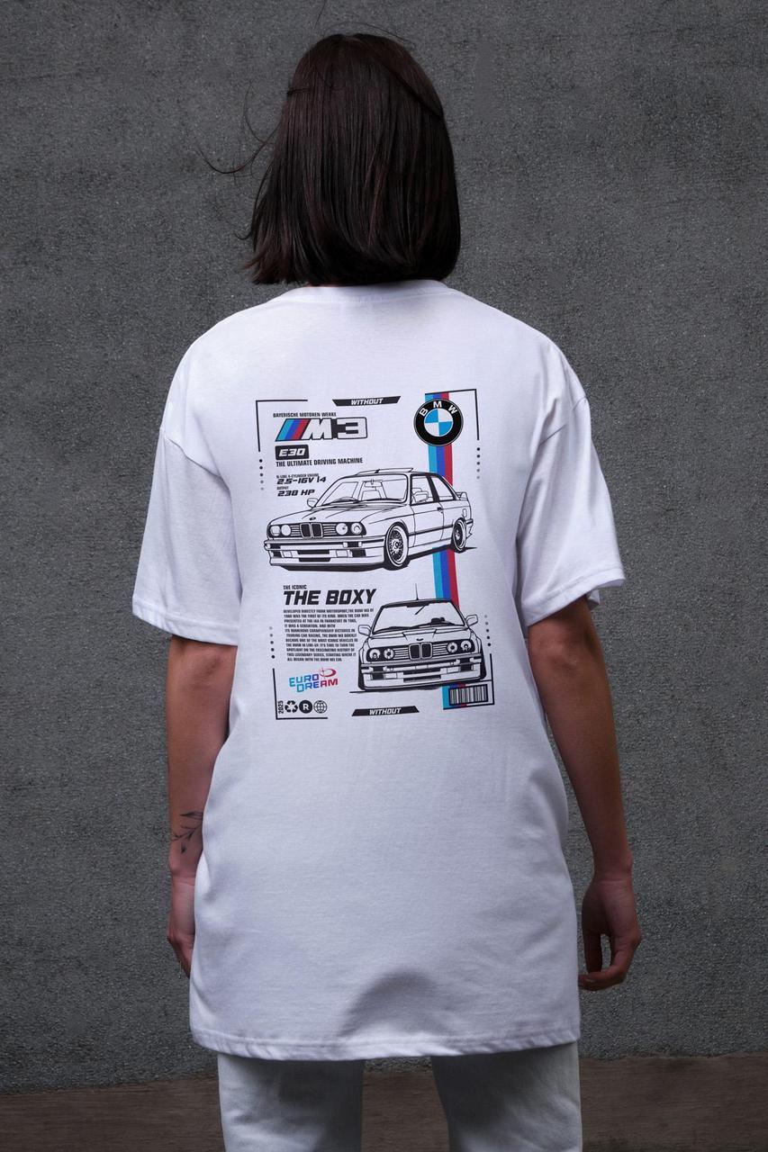 Жіноча Оверсайз Футболка Without З Принтом BMW White